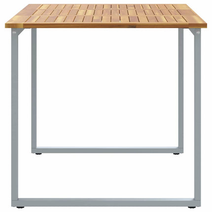 Havemøbel Bord Grå 140 x 80 x 75 cm Massivt Akacietræ