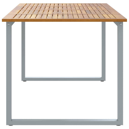Havemøbel Bord Grå 200 x 90 x 75 cm Massivt Akacietræ