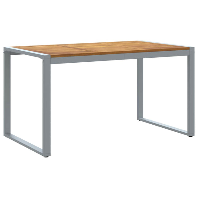 Havemøbel Bord Grå 140 x 80 x 75 cm Massivt Akacietræ