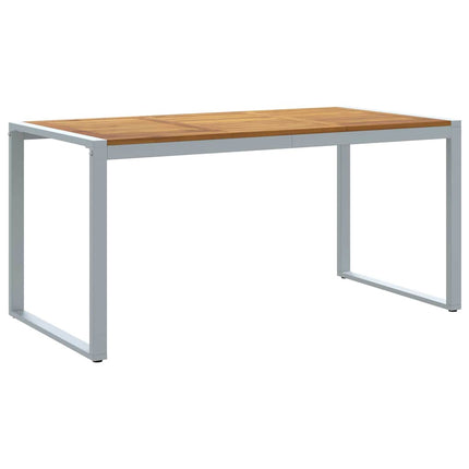 Havemøbel Bord Grå 160 x 80 x 75 cm Massivt Akacietræ