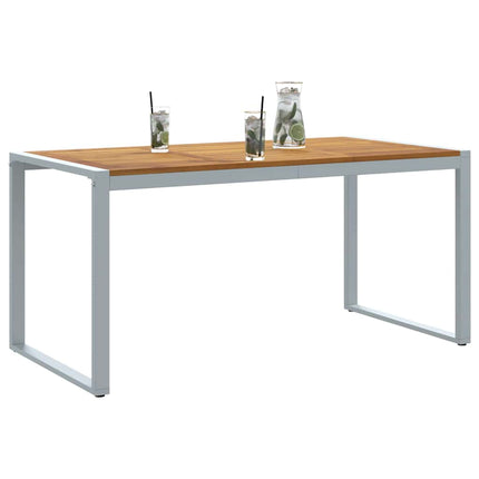 Havemøbel Bord Grå 160 x 80 x 75 cm Massivt Akacietræ