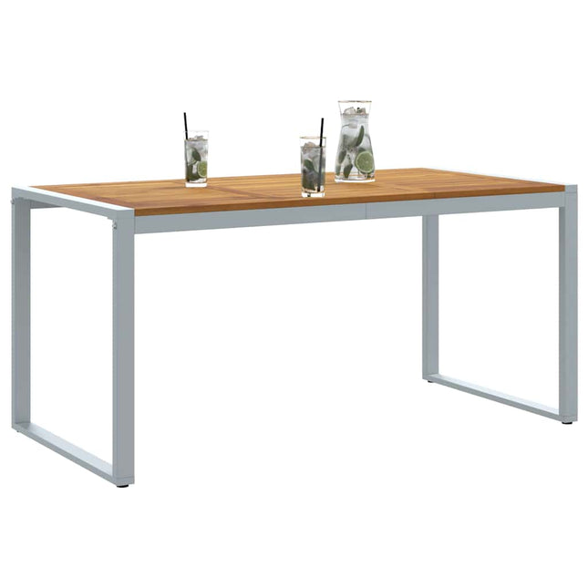 Havemøbel Bord Grå 160 x 80 x 75 cm Massivt Akacietræ