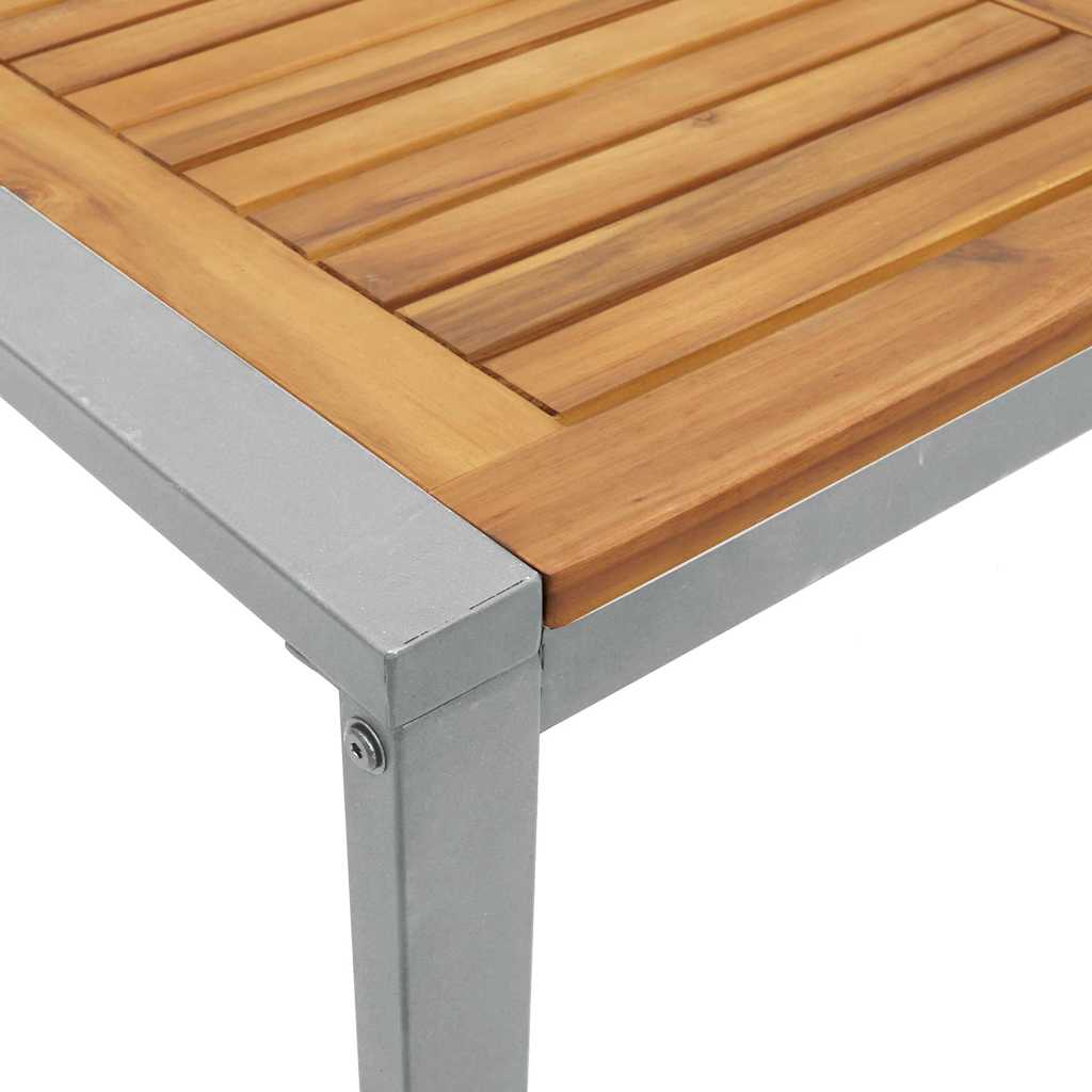 Havemøbel Bord Grå 180 x 90 x 75 cm Massivt Akacietræ