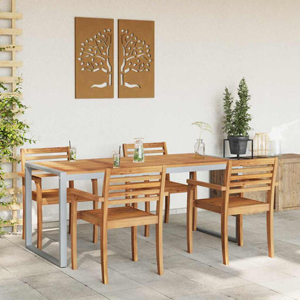 Havemøbel Bord Grå 180 x 90 x 75 cm Massivt Akacietræ
