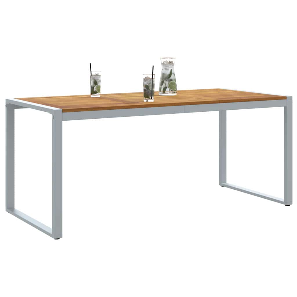 Havemøbel Bord Grå 180 x 90 x 75 cm Massivt Akacietræ