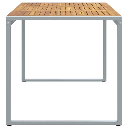 Havemøbel Bord Grå 180 x 90 x 75 cm Massivt Akacietræ