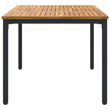 Udendørs Bord Naturlig og sort 150 x 90 x 75 cm
