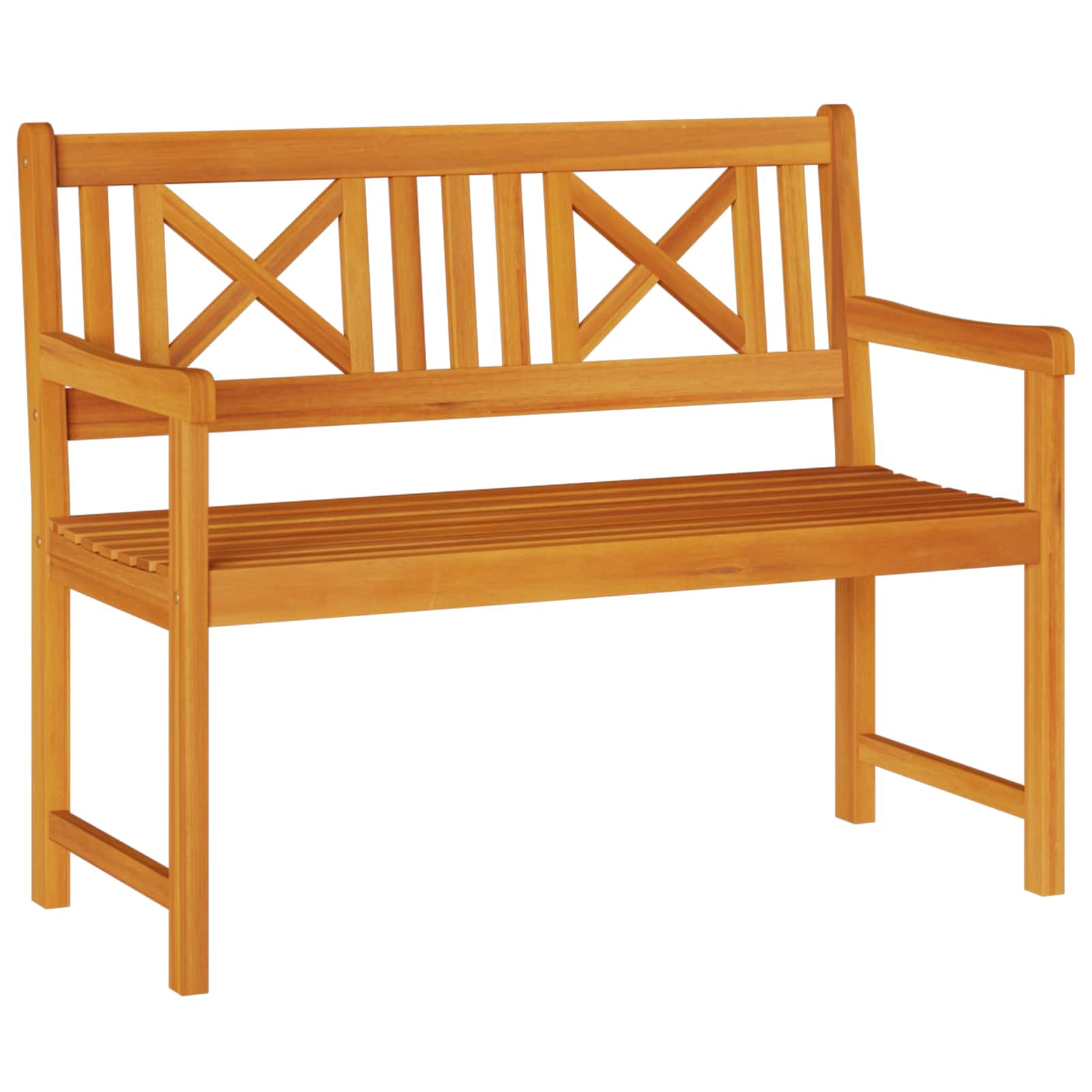 Udendørs bænk Naturfarvet 110 x 56 x 90 cm Massivt Akacietræ