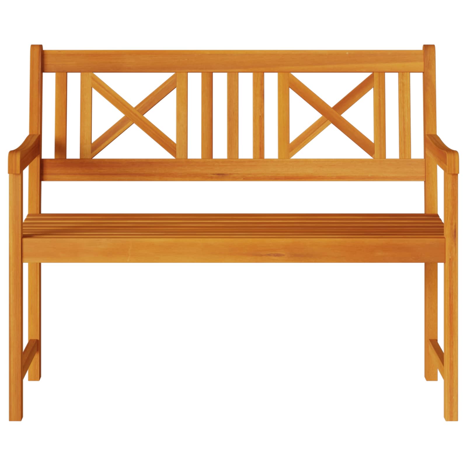 Udendørs bænk Naturfarvet 110 x 56 x 90 cm Massivt Akacietræ