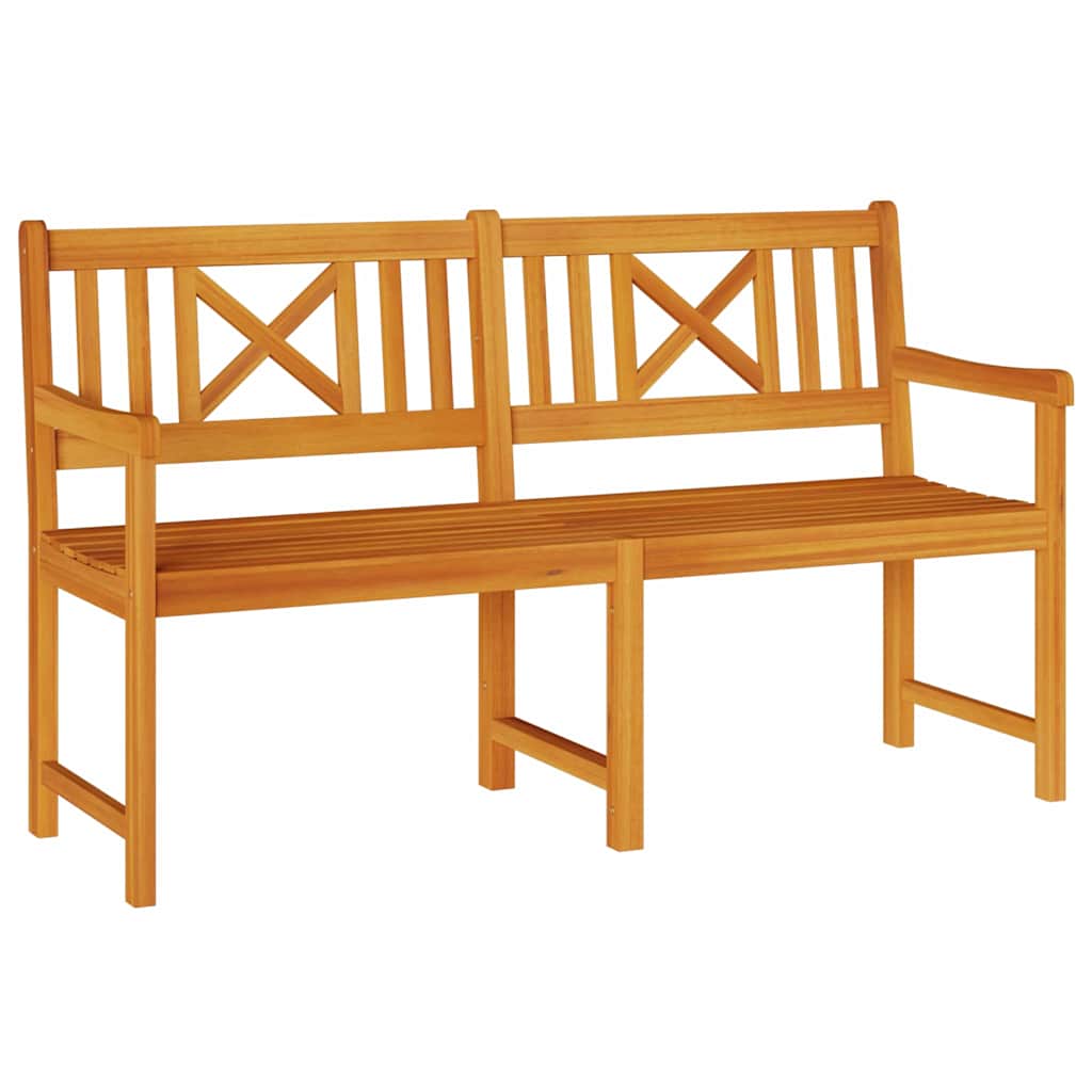 Udendørs bænk Naturfarvet 150 x 56 x 90 cm Massivt Akacietræ