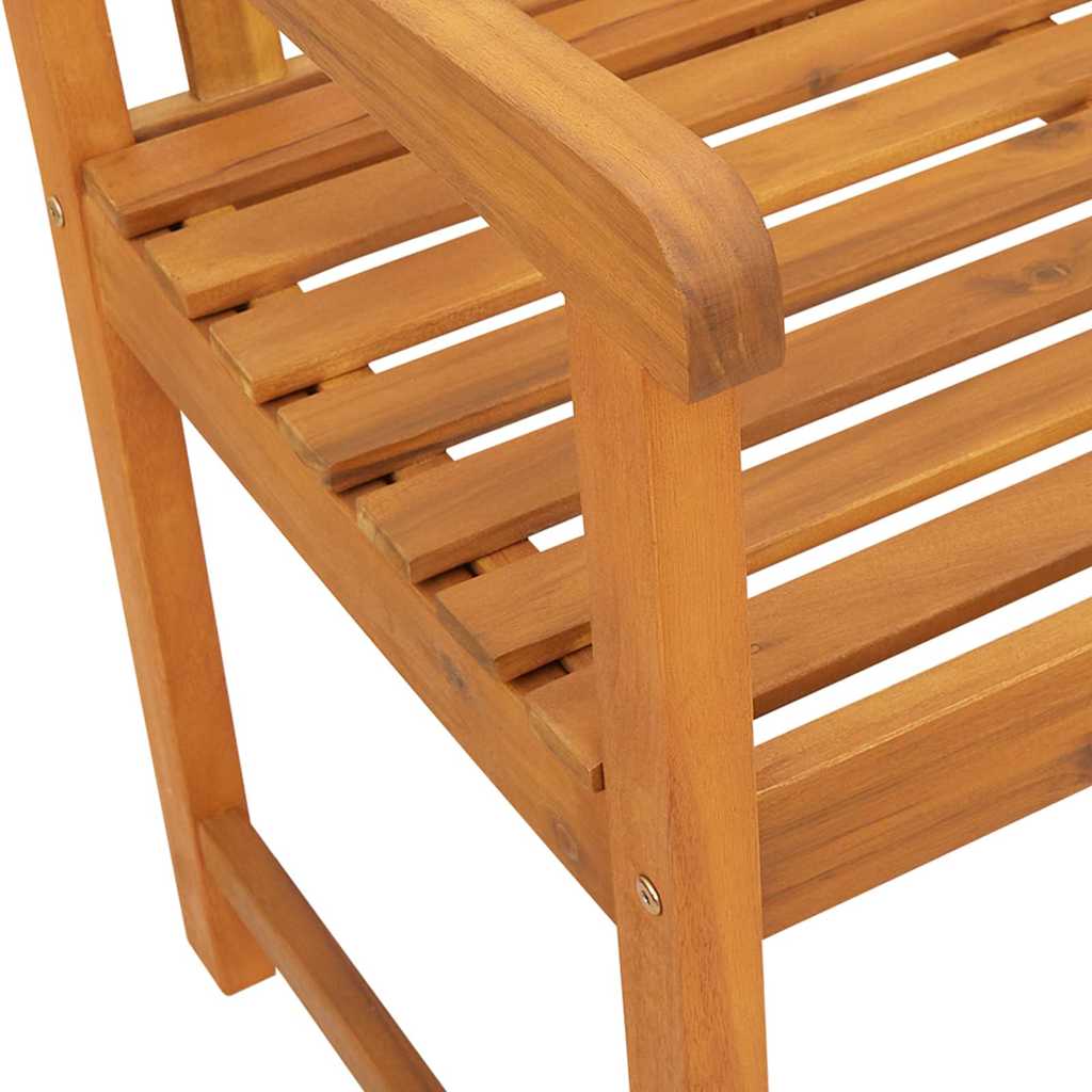 Udendørs bænk Naturfarvet 220 x 56 x 90 cm Massivt Akacietræ