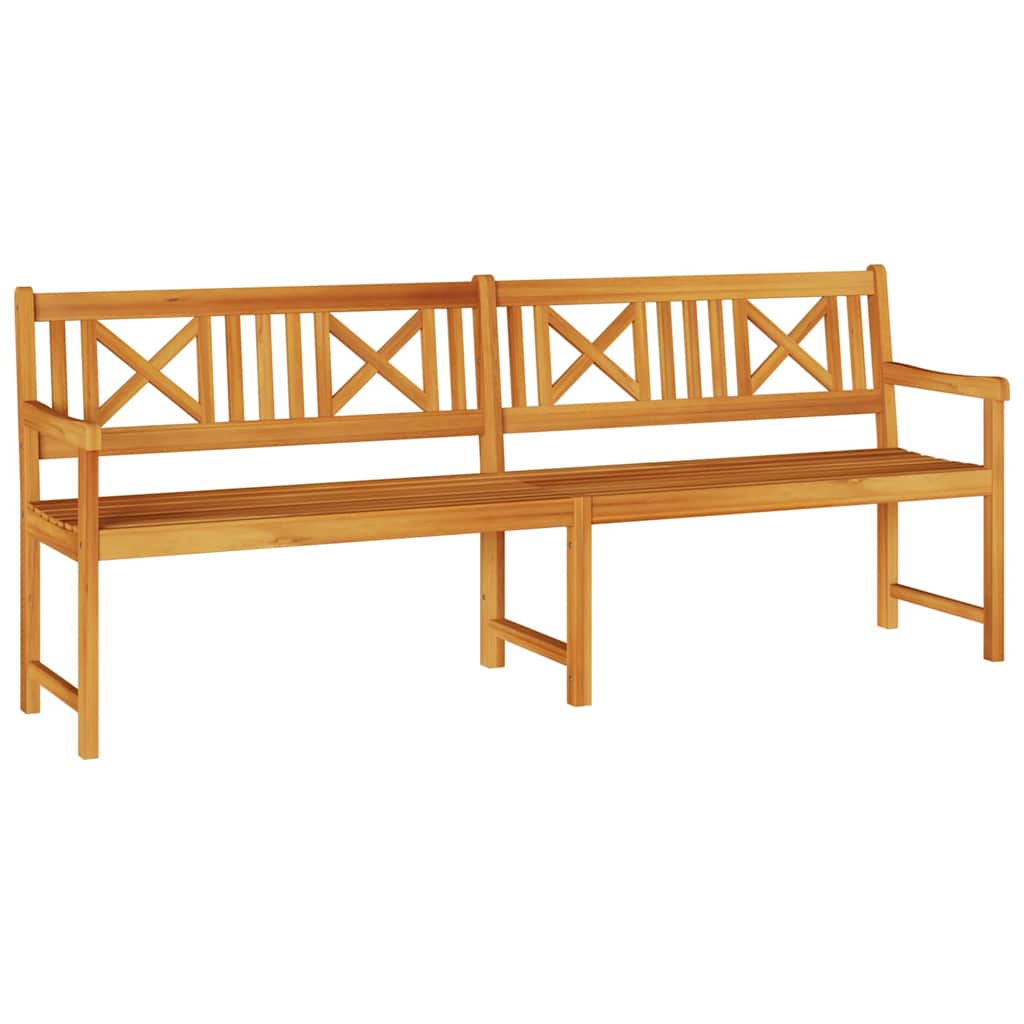 Udendørs bænk Naturfarvet 220 x 56 x 90 cm Massivt Akacietræ