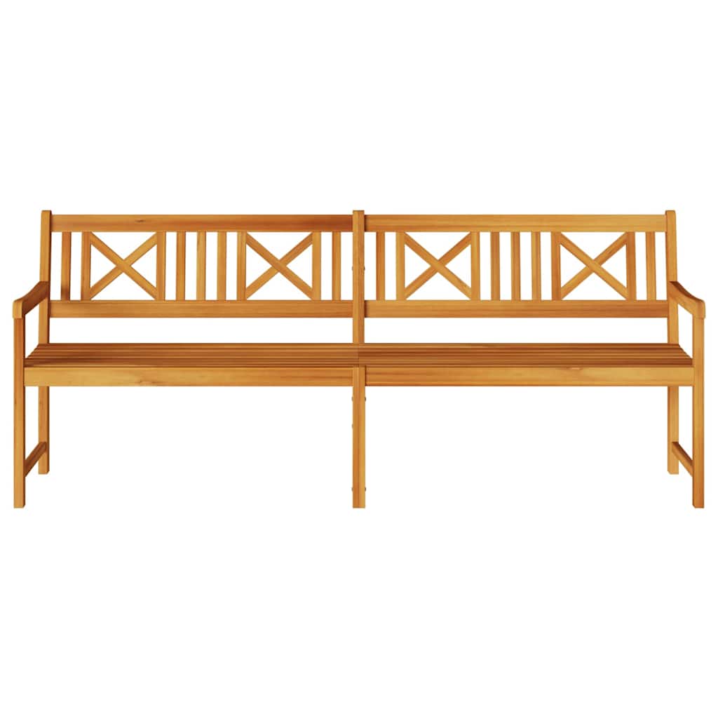 Udendørs bænk Naturfarvet 220 x 56 x 90 cm Massivt Akacietræ