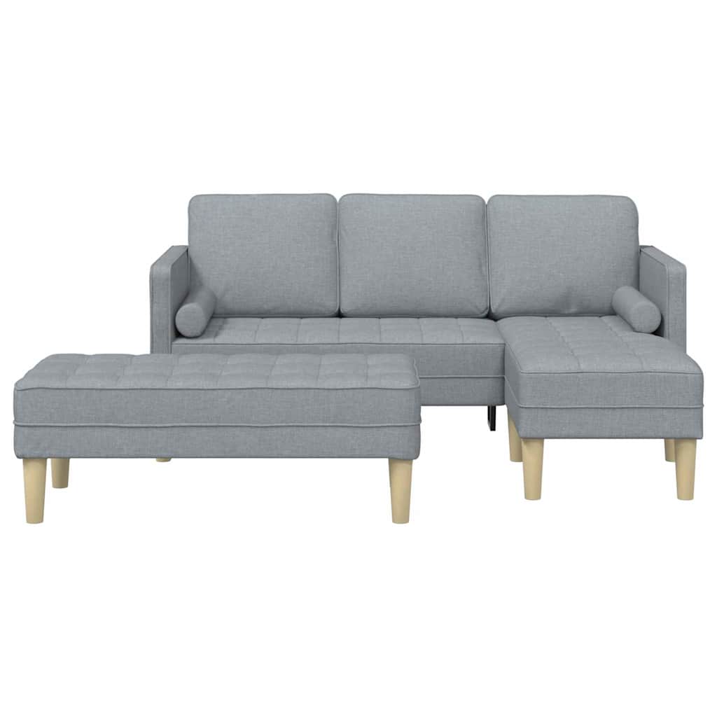 Sofa Sæt 2 pcs Lysegrå 173 x 131 x 67 cm Stof