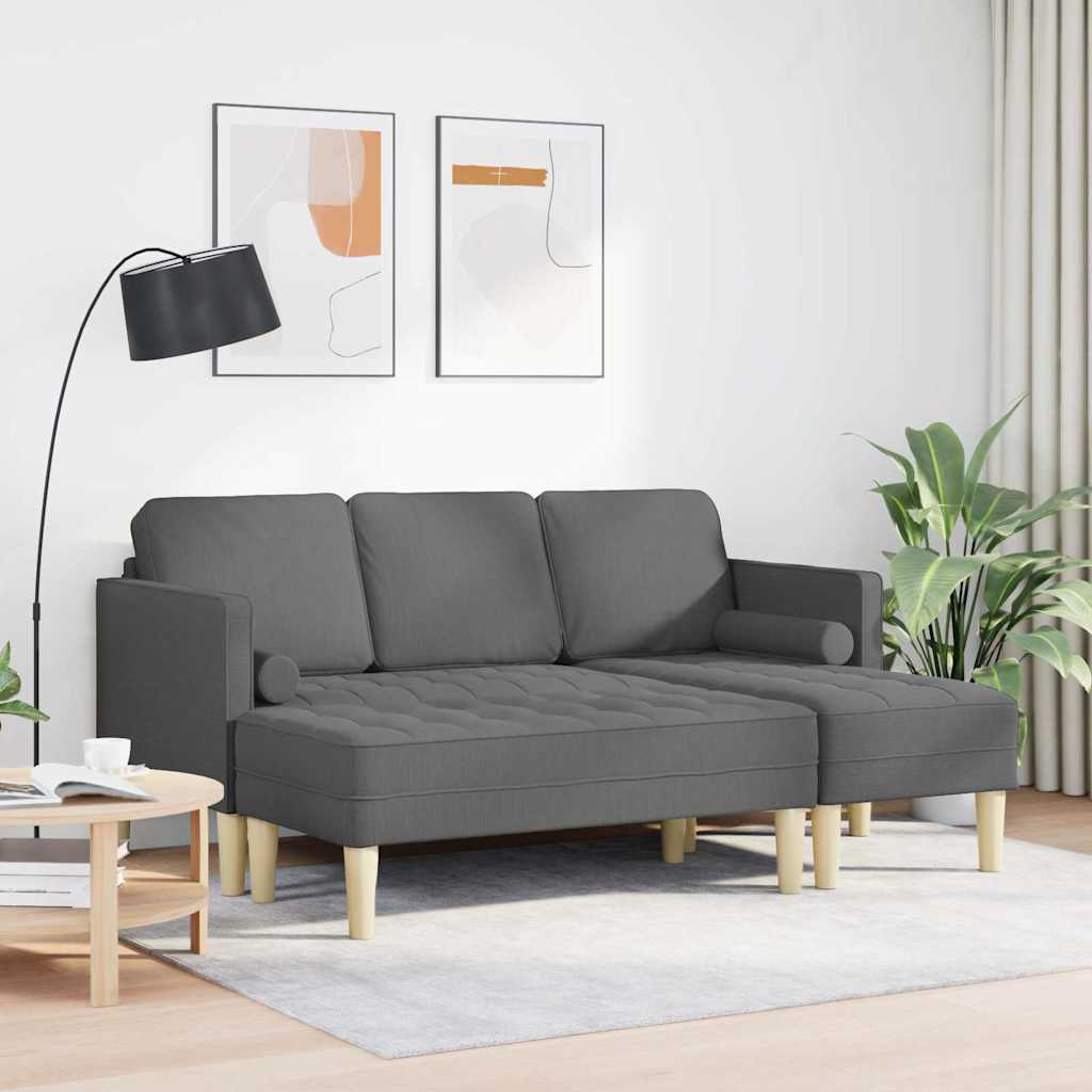 Sofa Sæt 2 pcs Mørkegrå 173 x 131 x 67 cm Stof
