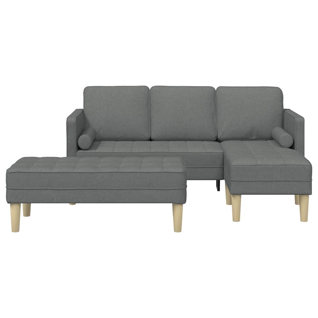 Sofa Sæt 2 pcs Mørkegrå 173 x 131 x 67 cm Stof