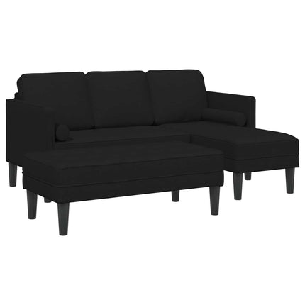 Sofa Sæt med pude 2 pcs Sort Polyester