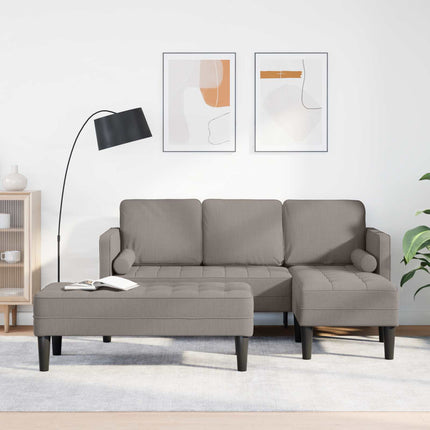 Sofa Sæt med pude 2 pcs Gråbrun Polyester