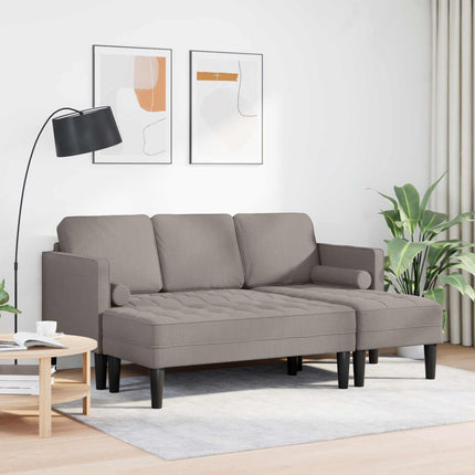 Sofa Sæt med pude 2 pcs Gråbrun Polyester