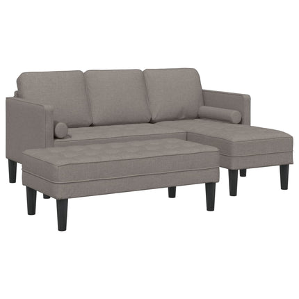 Sofa Sæt med pude 2 pcs Gråbrun Polyester