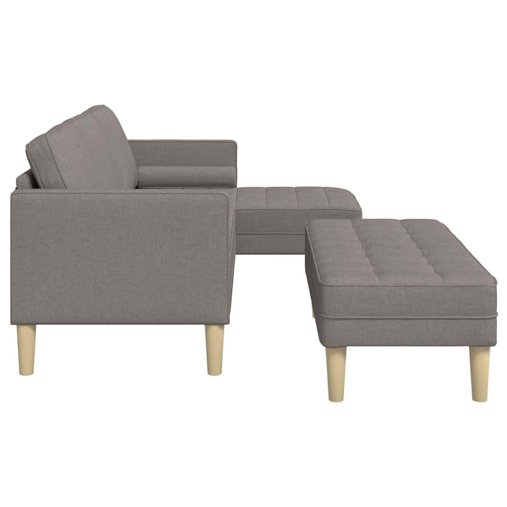 Sofa Sæt 2 pcs Gråbrun 173 x 131 x 67 cm Stof