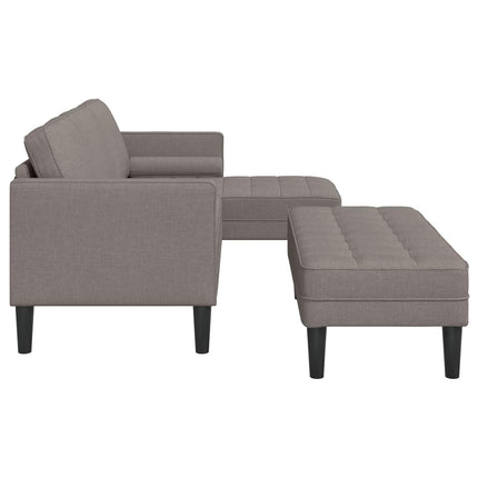 Sofa Sæt med pude 2 pcs Gråbrun Polyester