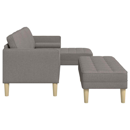 Sofa Sæt med pude 2 pcs Gråbrun Polyester