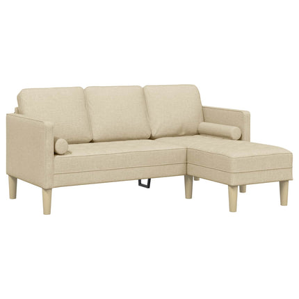 Sofa Sæt 2 stk. Creme Polyester