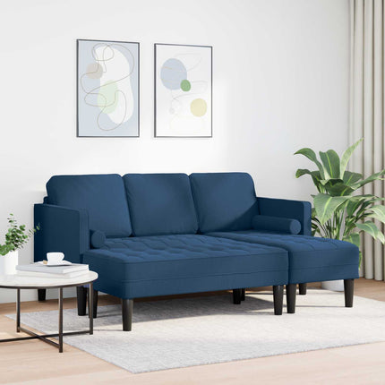 Sofa Sæt 2 stk. Blå Polyester