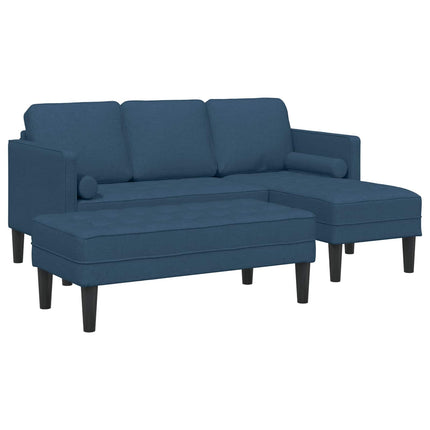 Sofa Sæt med pude 2 pcs Blå Polyester
