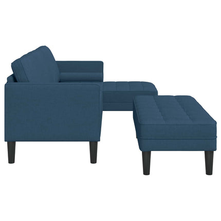 Sofa Sæt med pude 2 pcs Blå Polyester