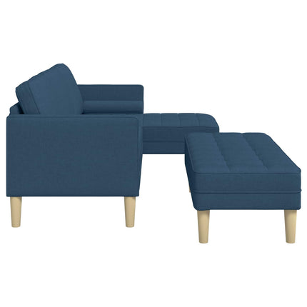 Sofa Sæt med pude 2 pcs Blå Polyester