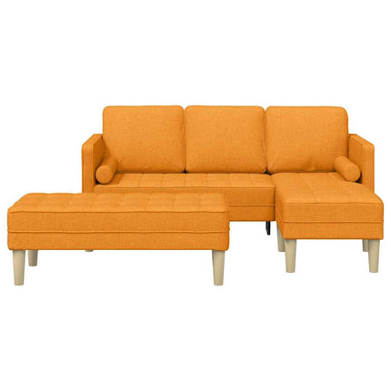 Sofa Sæt med pude 2 pcs Mørk Gul Polyester
