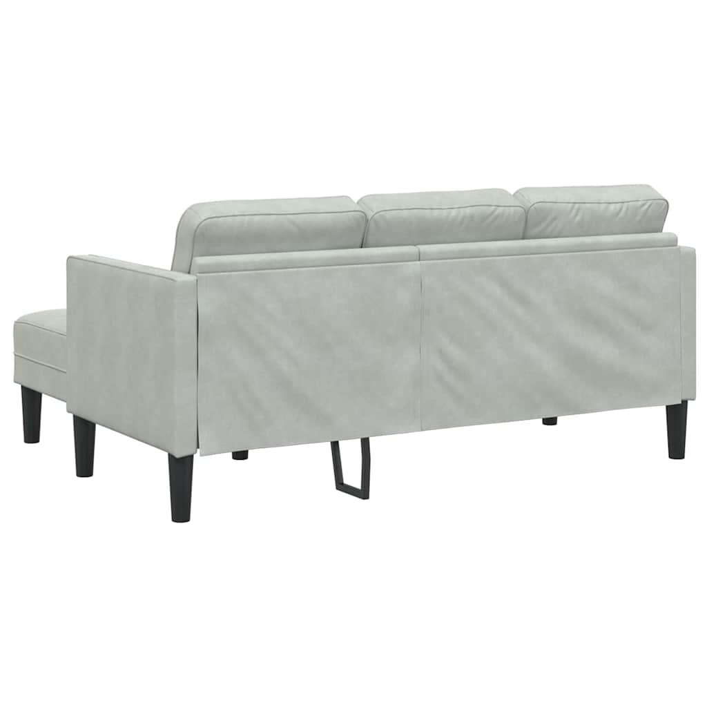 Sofa Sæt 2 pcs Lysegrå 173 x 131 x 67 cm Fløjl