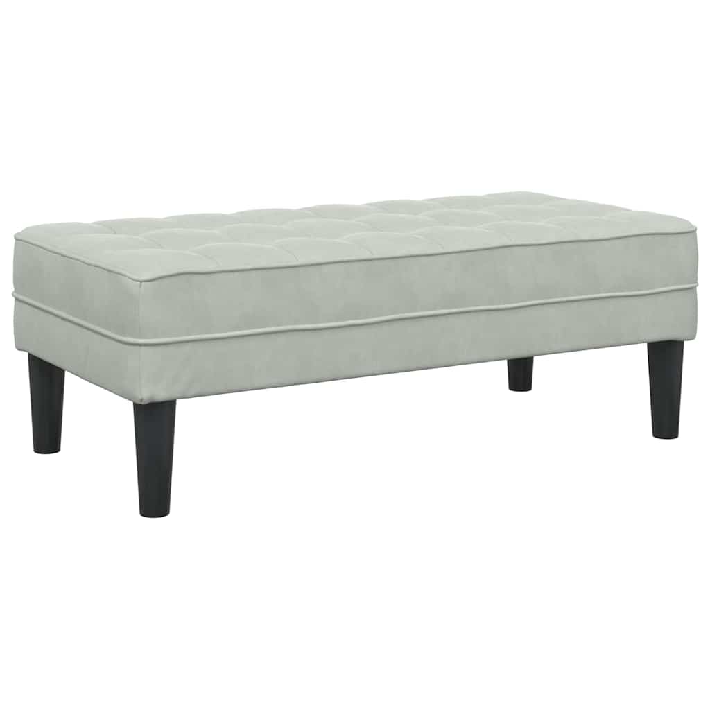 Sofa Sæt 2 pcs Lysegrå 173 x 131 x 67 cm Fløjl