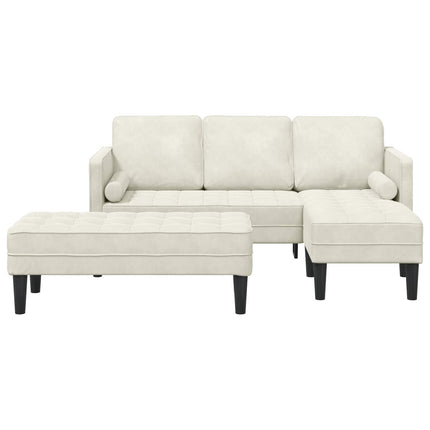 Sofa Sæt med pude 2 pcs Creme Polyester