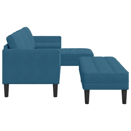 Sofa Sæt med pude 2 pcs Blå Polyester