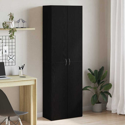 Kontorskab Sort eg 60 x 32 x 190 cm Konstrueret træ