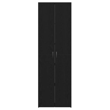 Kontorskab Sort eg 60 x 32 x 190 cm Konstrueret træ
