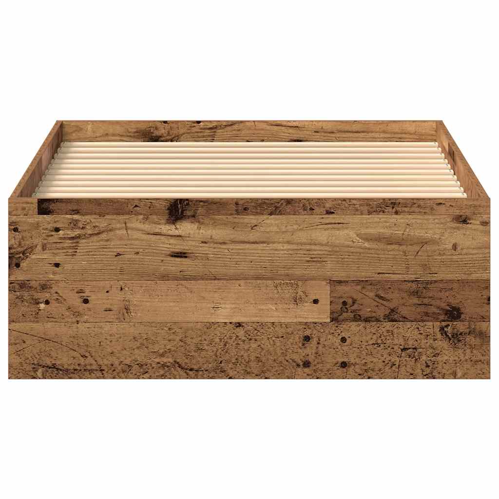 sengeramme uden madras 75x190 cm konstrueret træ antikt træ