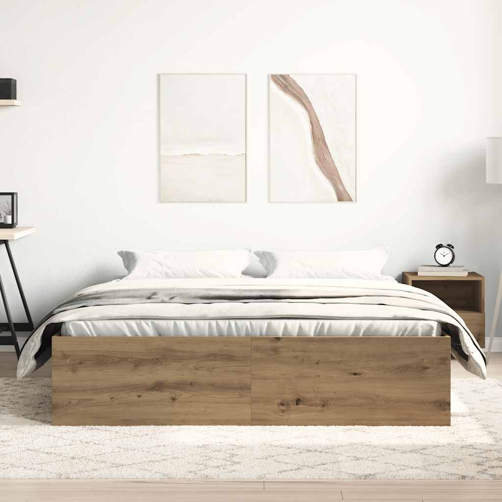 sengestel uden madras 150x200cm konstrueret træ kunsteg