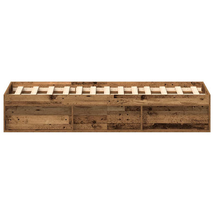 sengestel uden madras 135x190cm konstrueret træ antikt træ