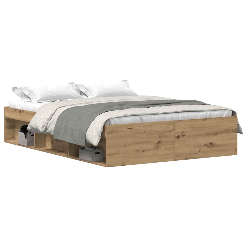 sengestel uden madras 135x190cm konstrueret træ kunsteg