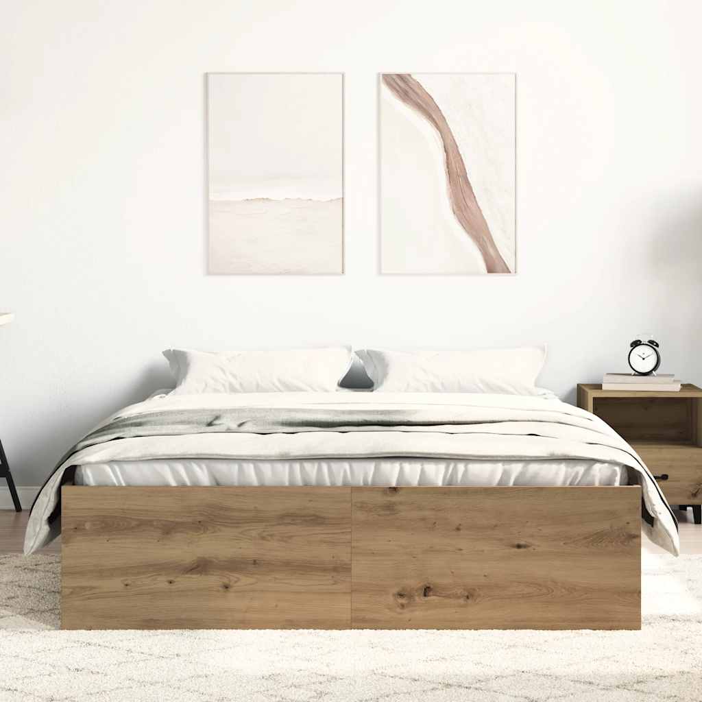 sengestel uden madras 135x190cm konstrueret træ kunsteg