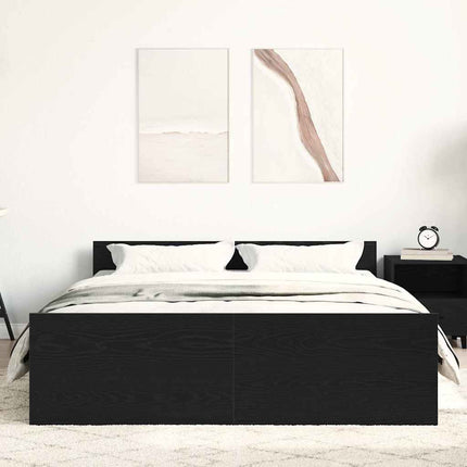 sengestel uden madras 120x200 cm konstrueret træ sort eg