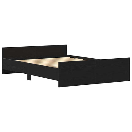 sengestel uden madras 120x200 cm konstrueret træ sort eg