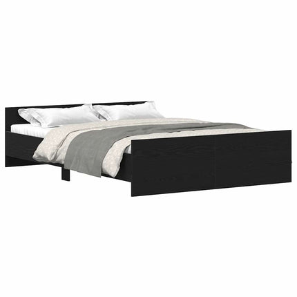sengestel uden madras 140x200 cm konstrueret træ sort eg