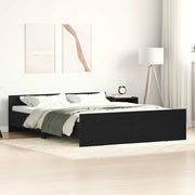 sengestel uden madras 150x200 cm konstrueret træ sort eg