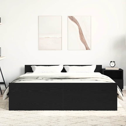 sengestel uden madras 160x200 cm konstrueret træ sort eg