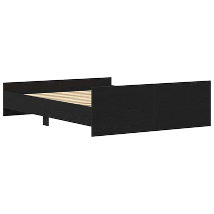 sengestel uden madras 160x200 cm konstrueret træ sort eg